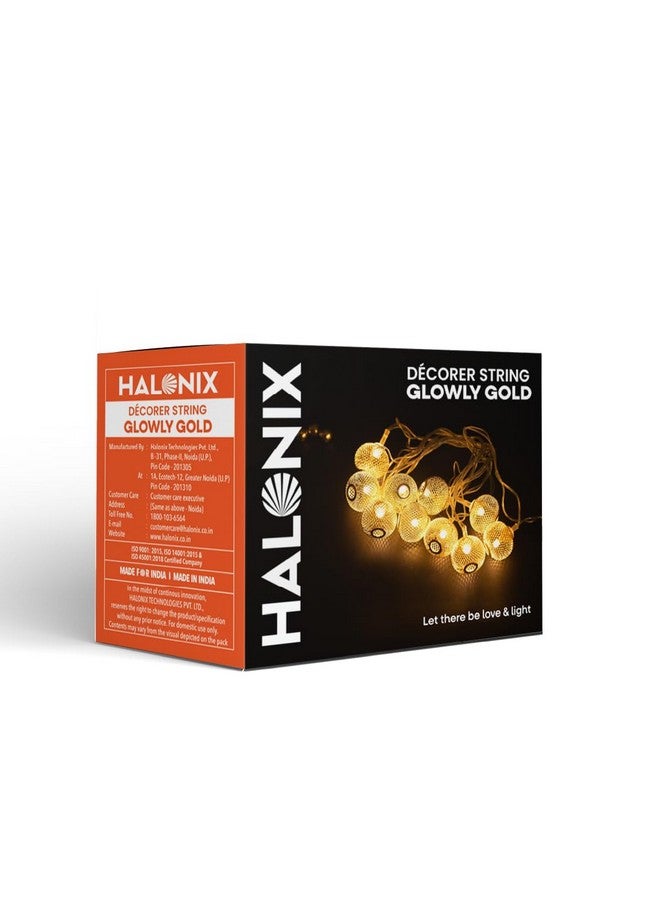 Halonix Decorer Glowly Gold 15 Bright Led String Light | Diwali Light | Christmas Light | Wedding Light | Festive Lights for Home Decoration (Warm White, 4 Meters) - Image 3