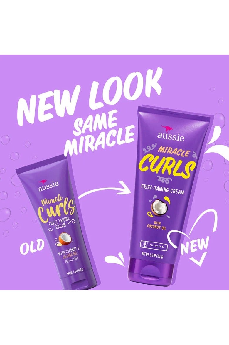 أوسي كريم أوسي ميراكل كيرلز لتصفيف الشعر المجعد بزيت جوز الهند، 6.8 أونصة - Image 1