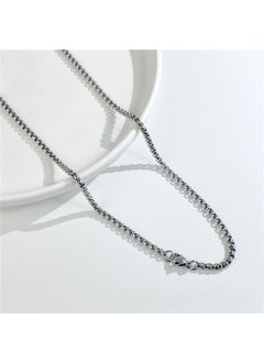 Titanium Steel Cuban Link Chain UnisexSquare bead chain [70cm] 2.5mm wide Square bead chain [70cm] 2.5mm wide