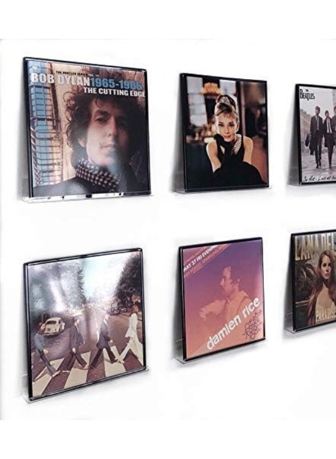 TPGP Vinyl Record Shelf Wall Mount, 6 PCS Clear Acrylic Album Record Holder Display Shelf - Image 1