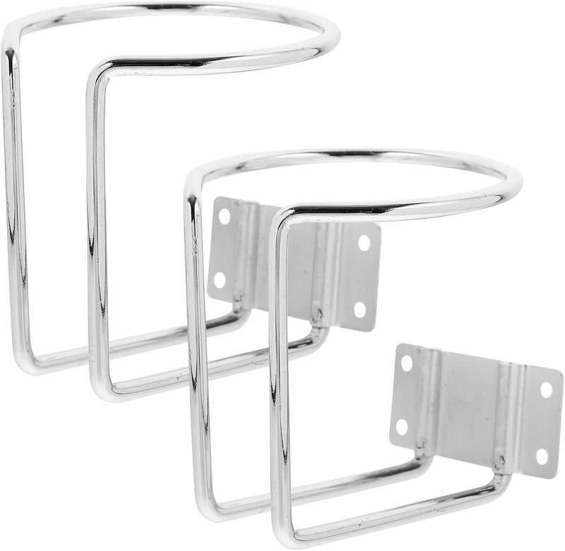 2pcs Metallic Boat Cup Holders for Boats and Cars Universal Drink Holder Compatible with Rv, Truck, and Trailer Beverage Support - Image 1