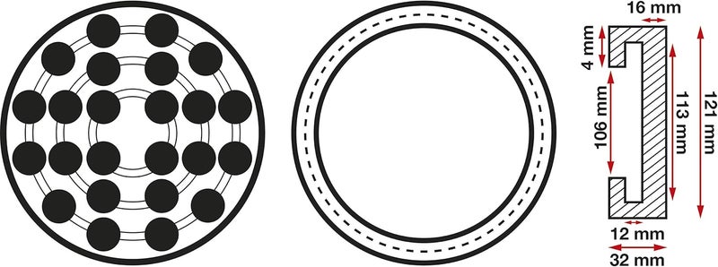 BGS 6471 | Rubber Pad | for Auto Lifts | Ø 120 mm - Image 2