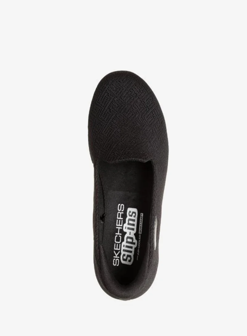 Skechers BLACK/WHITE TEXTILE/TEXTILE Glide-Step Serene for Women | Best Price UAE