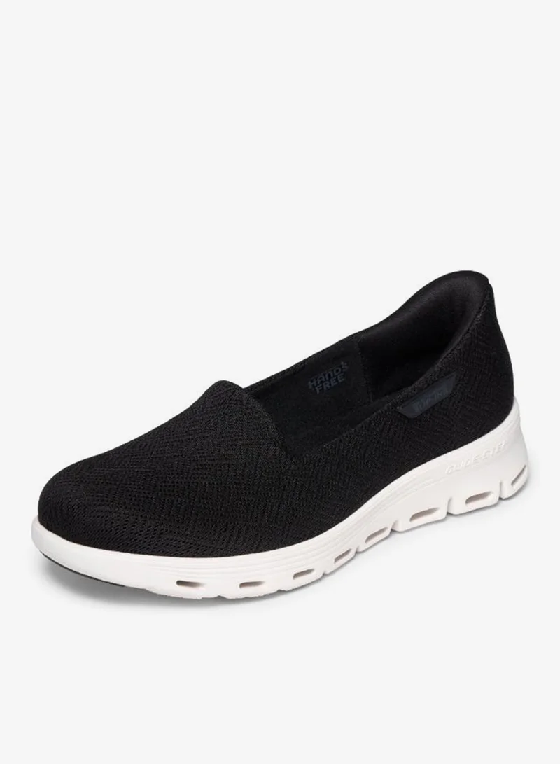 Skechers BLACK/WHITE TEXTILE/TEXTILE Glide-Step Serene for Women | Best Price UAE
