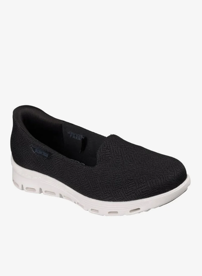 Skechers BLACK/WHITE TEXTILE/TEXTILE Glide-Step Serene for Women | Best Price UAE