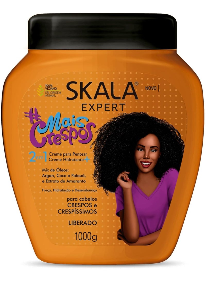 Skala - Expert - Creme de Tratamento 2 em 1 Mais Crespos 1 Kg - (More Curls 2 in 1 Treatment Cream Net 33.81 Oz)