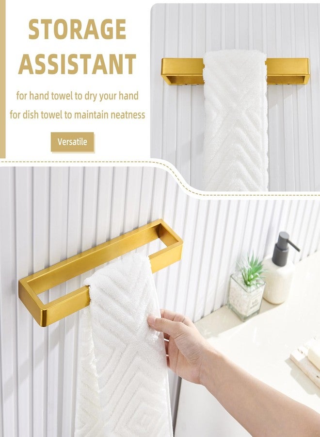 Angle Simple Bathroom Towel Holder, SUS 304 Stainless Steel Hand Towel Holder Rack, Shower Hanger Wall Mounted 11.73", Brushed Dark Gold - Image 5