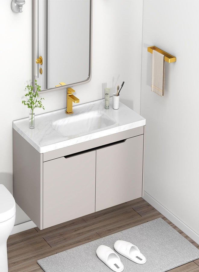 Angle Simple Bathroom Towel Holder, SUS 304 Stainless Steel Hand Towel Holder Rack, Shower Hanger Wall Mounted 11.73", Brushed Dark Gold - Image 2