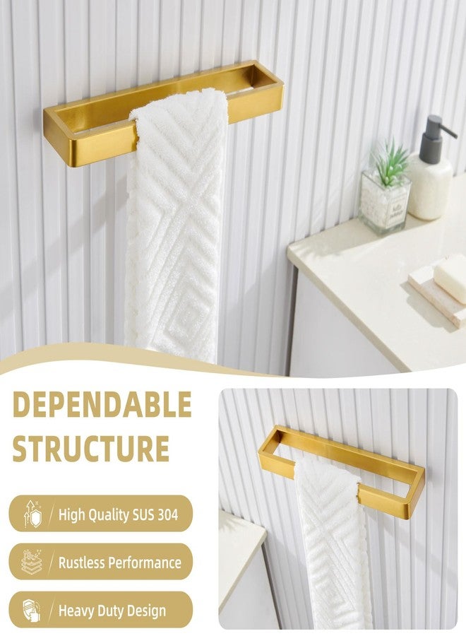 Angle Simple Bathroom Towel Holder, SUS 304 Stainless Steel Hand Towel Holder Rack, Shower Hanger Wall Mounted 11.73", Brushed Dark Gold - Image 4