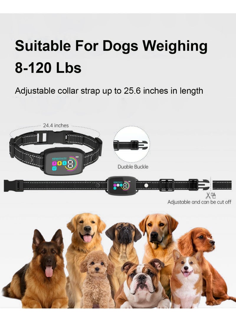 Faylor Dog Bark Collar, Rechargeable Anti Bark Dog Collar with 8 Adjustable Sensitivity, Beep Vibration Training Collar for Large Medium Small Dogs, IP67 Waterproof Auto Protection Mode (Black)  - Image 5