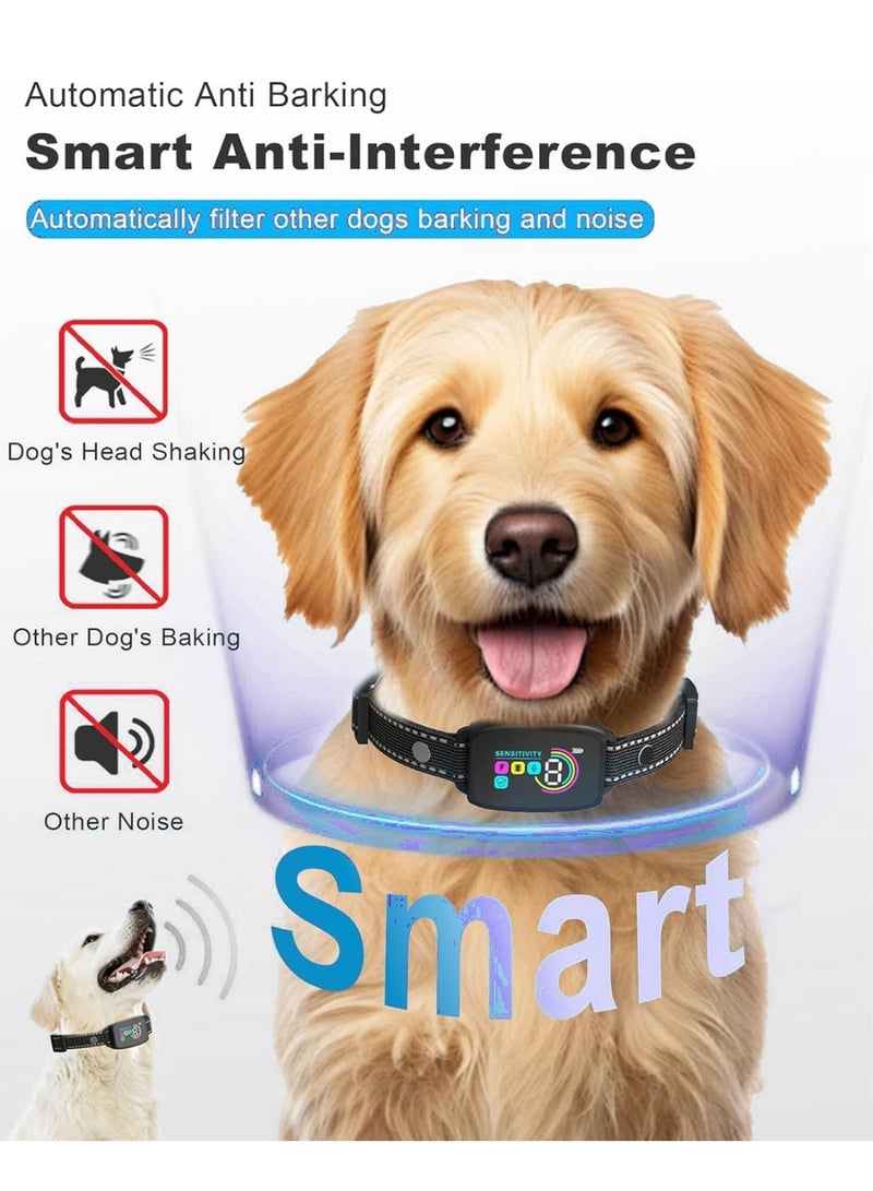 Faylor Dog Bark Collar, Rechargeable Anti Bark Dog Collar with 8 Adjustable Sensitivity, Beep Vibration Training Collar for Large Medium Small Dogs, IP67 Waterproof Auto Protection Mode (Black)  - Image 4