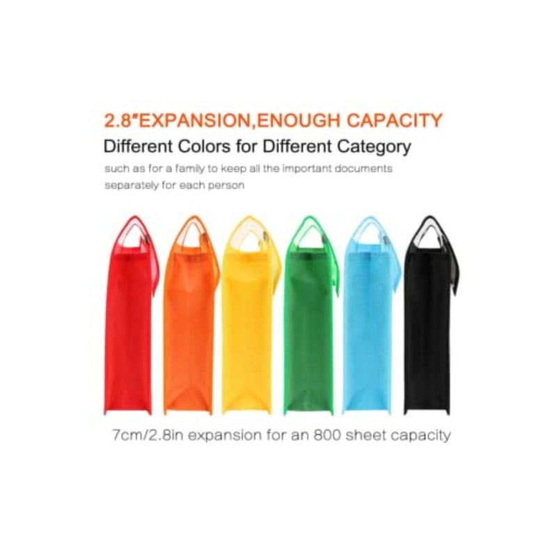 A4 Plastic Wallets, 5 Pcs Popper Wallet Plastic Document Folder Premium Pockets Files Envelope for School Office Home, with Snap Closure, Large Capacity - Image 2
