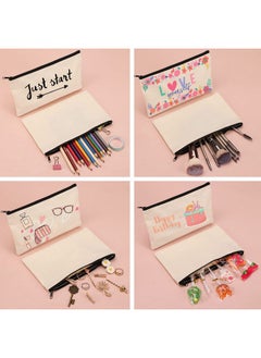 EOOUT 16pcs Blank Canvas Zipper Pouch for DIY Craft, Canvas Makeup Bags Small Pencil Pouch with Zipper in Bulk Canvas Cosmetic Bag Multi-Purpose Travel Bags (8.3×5inch) - pzsku/ZE9887057FBAE4DFADB66Z/45/_/1738306621/f1023cdd-e918-4f80-8027-4802076d3319