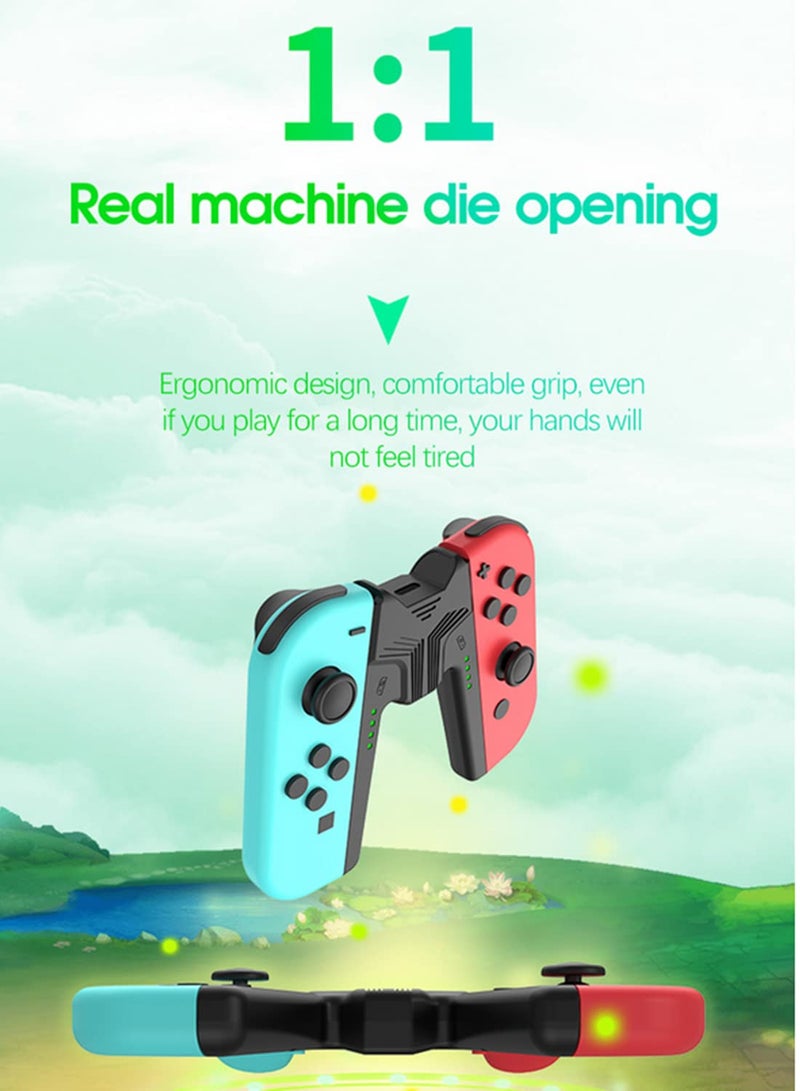 Grip Handle Charging Station Controller Charger Compatible with Nintendo Switch OLED Joy-Cons Grip For NS Nintendoswitch Joycons Accessories Audio version - Image 4