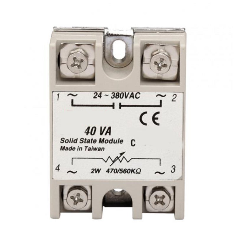 FOTEK 40A Solid State Relay 2W 470 560KΩ Input 24-380VAC Output ABS Material No Sparking SSR - High Switching Speed Corrosion Resistant for Automatic Process Control - Image 1