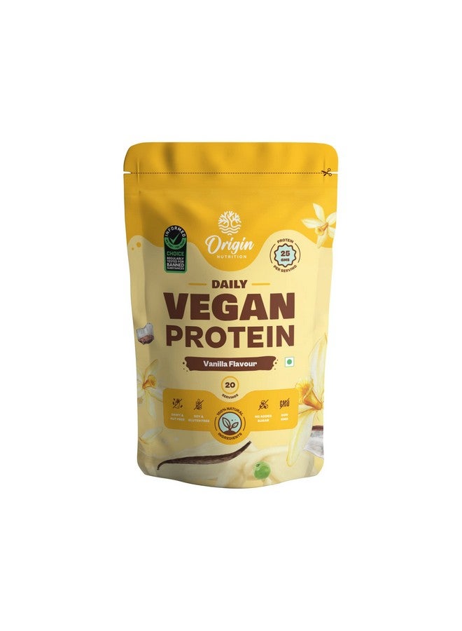 ORIGIN NUTRITION مسحوق بروتين نباتي طبيعي 100% من أوريجن نيوترشن (عزل بروتين البازلاء الكندية وبذور اليقطين) بنكهة الفانيليا سهلة الهضم مع 25 جرام من البروتين النباتي، 792 جرام - Image 1