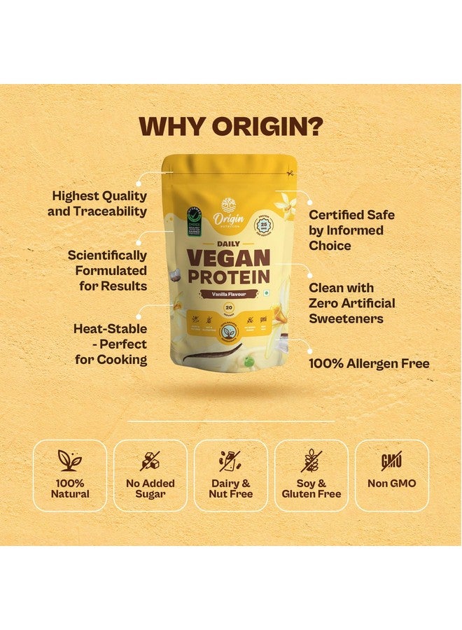 ORIGIN NUTRITION مسحوق بروتين نباتي طبيعي 100% من أوريجن نيوترشن (عزل بروتين البازلاء الكندية وبذور اليقطين) بنكهة الفانيليا سهلة الهضم مع 25 جرام من البروتين النباتي، 792 جرام - Image 4