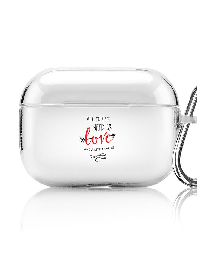 Stylizedd Classic Clear printed Case for Apple AirPods Pro 2nd Generation Thin Transparent Cover [Designed for Apple AirPods Pro 2nd Generation] - All you need is a little love - Image 1