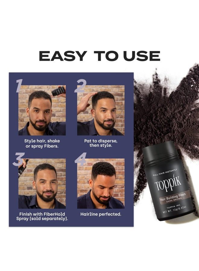 Toppik Hair Building Fibers, Black, 12g Fill In Fine or Thinning Hair Instantly Thicker, Fuller Looking Hair 9 Shades for Men Women - Image 5