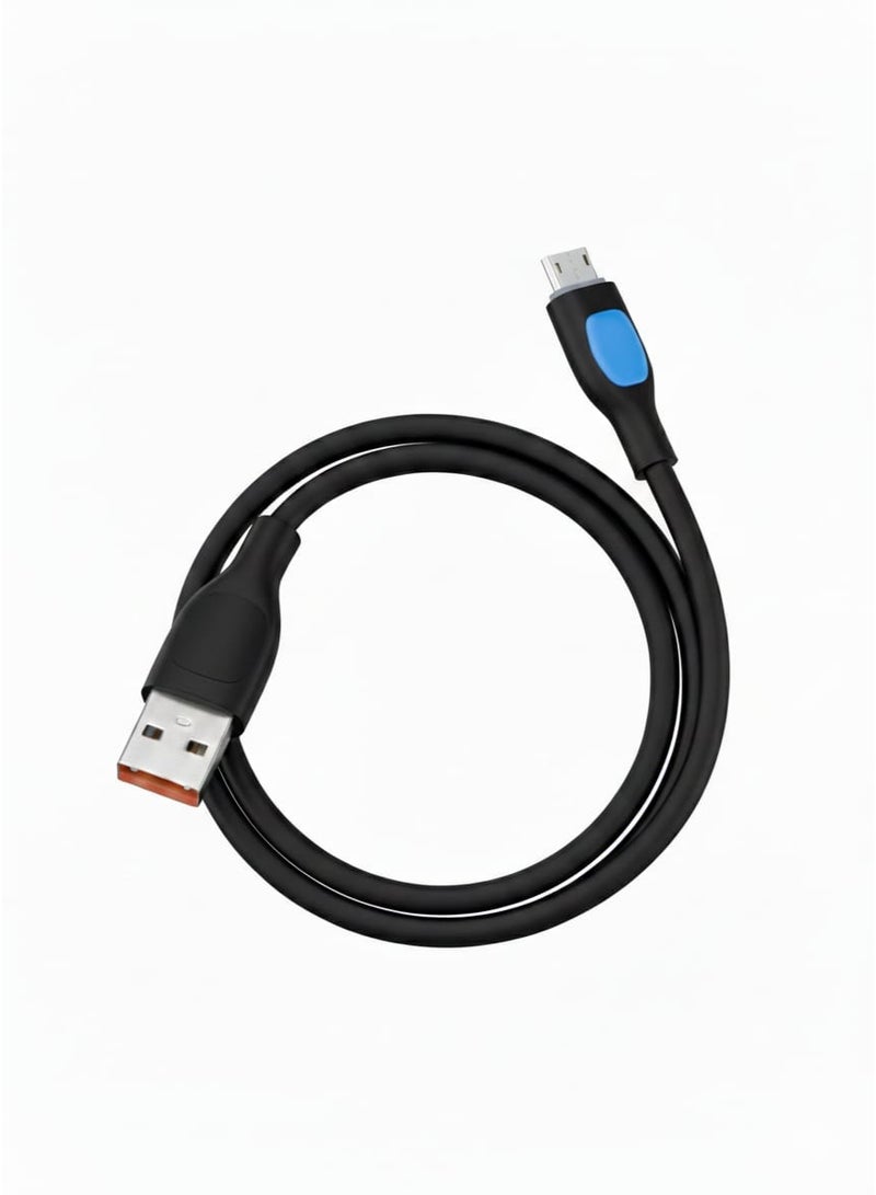 كابل شحن فائق السرعة 6 أمبير (Micro to USB) مع مؤشر ضوئي أزرق