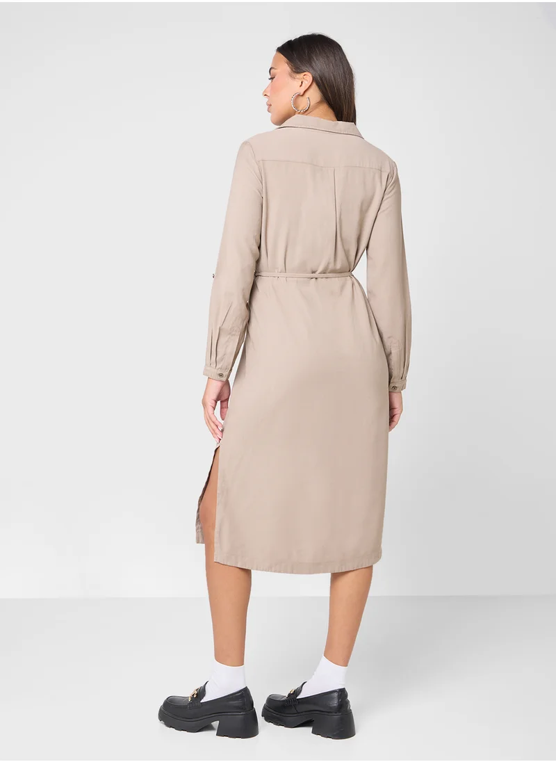 اونلي Onlaris Life Lbelt Shirt Dress