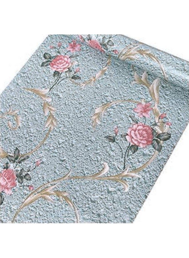 HOMEMATES Self-Adhesive Wallpaper Waterproof Old Furniture Vinyl Stickers Wooden Door Wardrobe Desktop PVC Wall Papers 45 X 304 CM- (Floral (Blue)) - Image 4