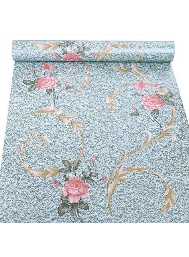 HOMEMATES Self-Adhesive Wallpaper Waterproof Old Furniture Vinyl Stickers Wooden Door Wardrobe Desktop PVC Wall Papers 45 X 304 CM- (Floral (Blue)) - Image 5