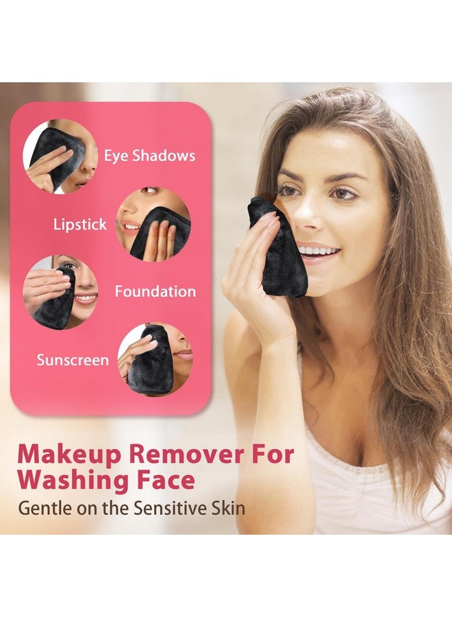 Natwag Makeup Remover Cloth, 6" x 6" Makeup Remover Towels Reusable Face Cloth for Washing Face, Makeup Remover Pads Microfiber Face Washcloth with Mesh Bag, 12 Pack, Grey - Image 2