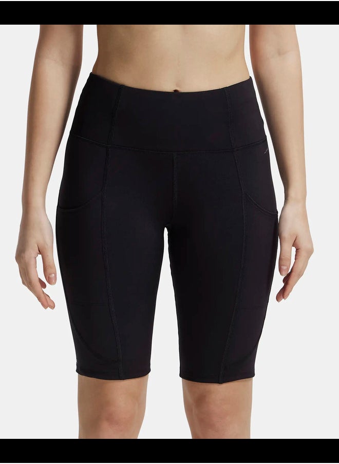 JOCKEY - Jockey MW81 Women's Microfiber Elastane Stretch Slim Fit Shorts with Side Pockets and Stay Fresh Treatment - Image 1