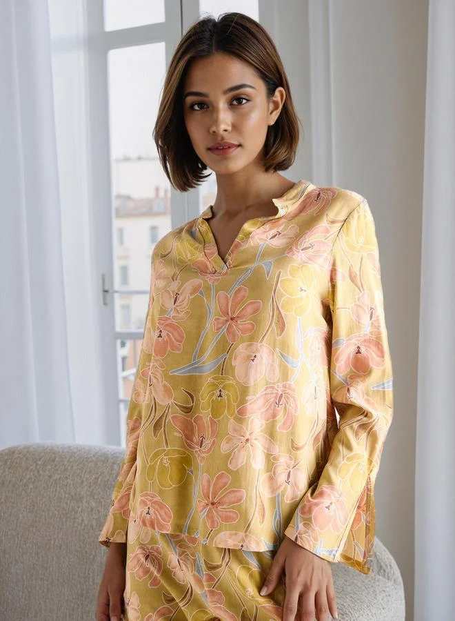 Splash FAV Floral Print Pyjama Set