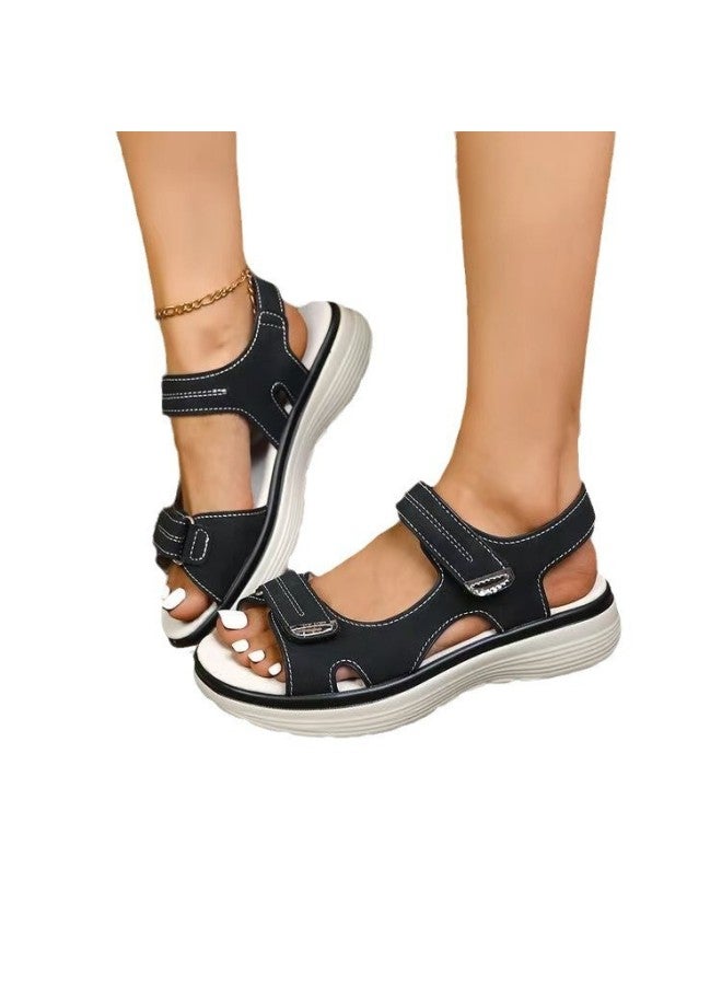 Sports Sandals Women New Summer Wedge Light Velcro Plus Size Slippers Women