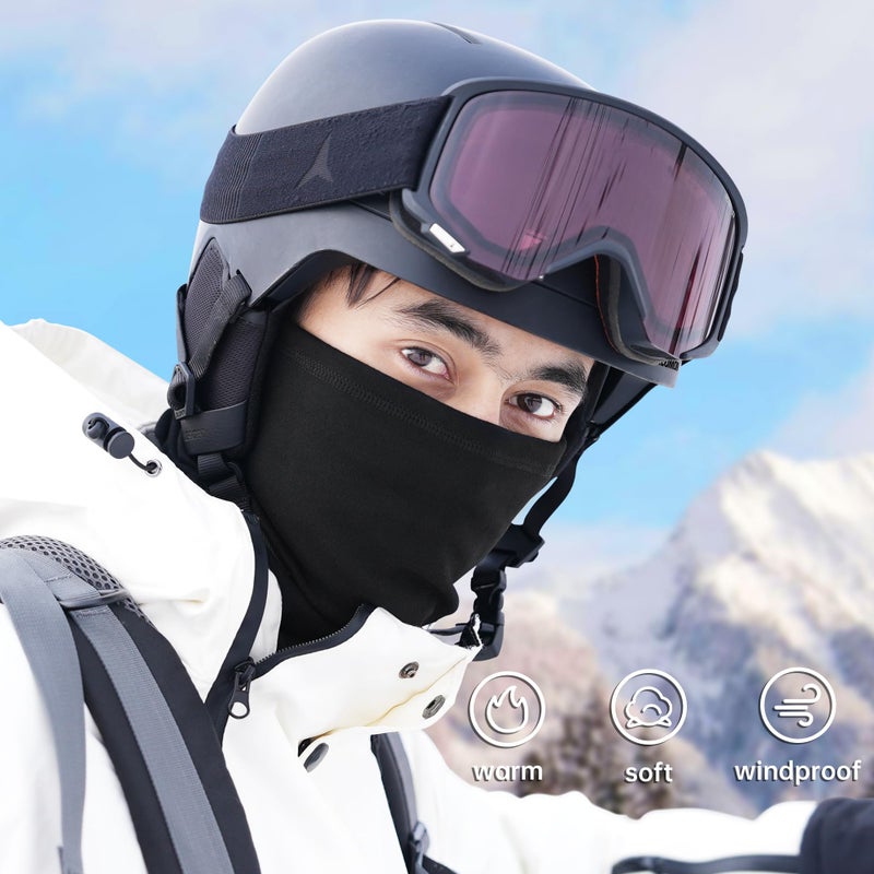 EXski Winter Neck Gaiter Warmer, Soft Fleece Face Mask Scarf for Cold Weather Skiing Cycling Outdoor Sports 2 Packed - Image 5