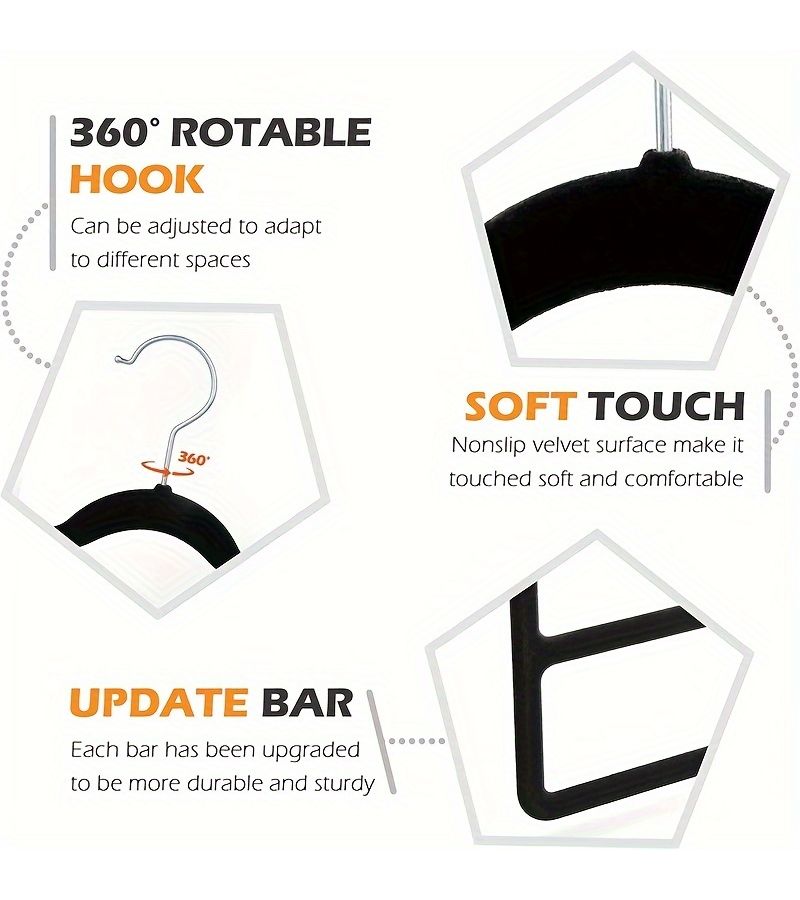 Black Velvet Pants Hanger 4 Tier Scarf And Jeans Organizer Space Saving Non Slip Shorts Hanger For Loose Trousers Multi Layer Clothes Organizer Wardrobe Accessory - Image 4