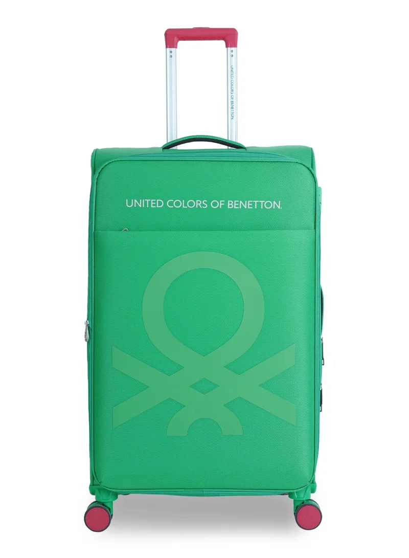 UNITED COLORS OF BENETTON BNTE-50 Set of 3 Luggage with TSA Lock| Material- Soft Trolley with lightweight| Adjustable Trolley Handle | Smooth Dual Wheels 360degree rotate| SIZE-20/24/28 Inch|GREEN