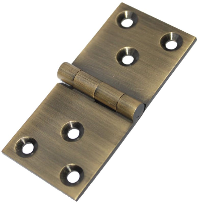 RISEOM RiseOm Table Folding Flip Top Square Hinges Made of Brass Antique1 inch X 1 inch Pack of 4  - Image 1