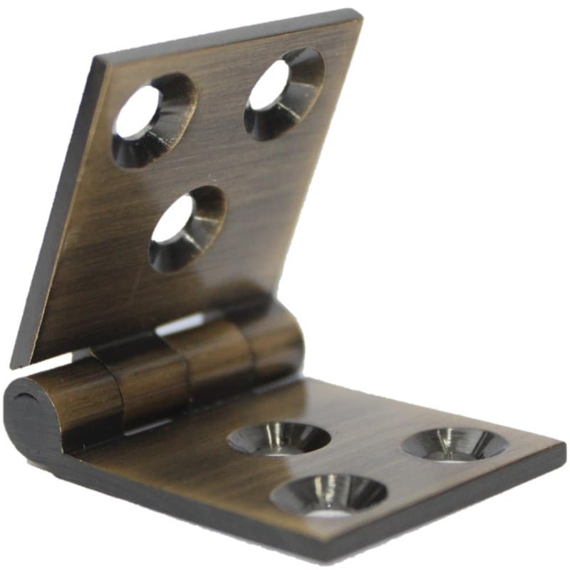RISEOM RiseOm Table Folding Flip Top Square Hinges Made of Brass Antique1 inch X 1 inch Pack of 4  - Image 2