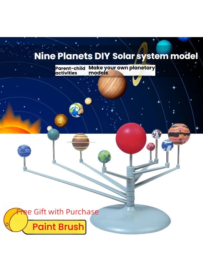DIY Solar System Model Kit with 9 Vivid Planets Engaging Assembly Toy for Kids to Explore Astronomy and Boost Scientific Curiosity - Image 3
