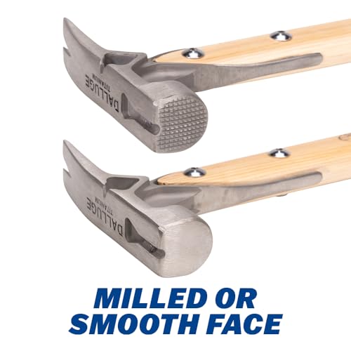 VAUGHAN DALLUGE 16 oz Titanium Hammer, Magnetic Nail Holder, Milled Face, VN07180 - Image 2