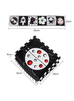 Generic Baby Bed Wall Cloth Book Black And White Cartoon Animal Bed Hanging Bite Anti-Kick Baby Bed Wall Baby Toys-Color:N006D Black And White Bed Lion  - Image 4