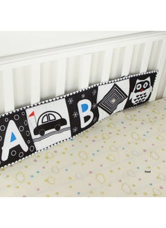 Generic Baby Bed Wall Cloth Book Black And White Cartoon Animal Bed Hanging Bite Anti-Kick Baby Bed Wall Baby Toys-Color:N006D Black And White Bed Lion  - Image 3
