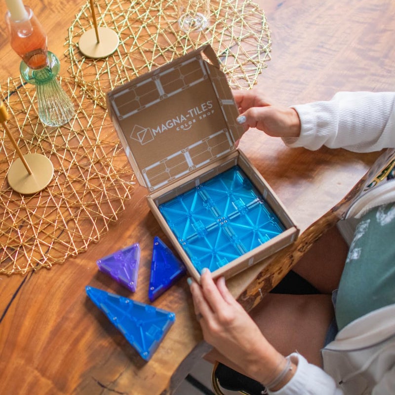 MAGNA-TILES Color Shop Glacier 20-Piece Magnetic Construction Set, The Original Magnetic Building Brand - Image 4