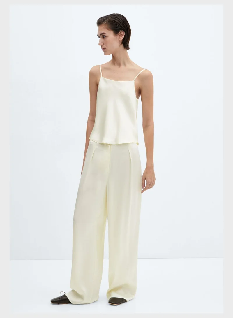 MANGO Strappy Crop Top