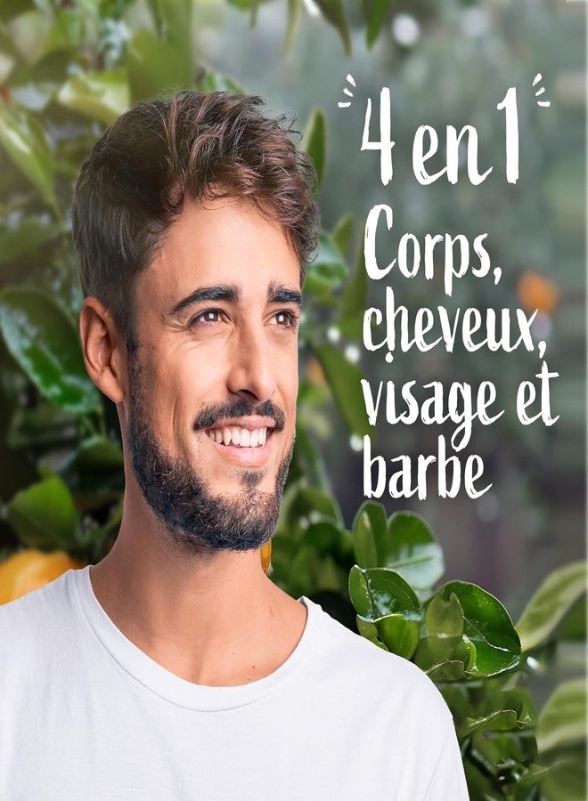 Le Petit Marseillais - Men's Shower Gel Blood Orange and Saffron (250 ml bottle) - 4 in 1 formula for body, hair, face & beard - 92% ingredients of natural origin and neutral pH - Image 2