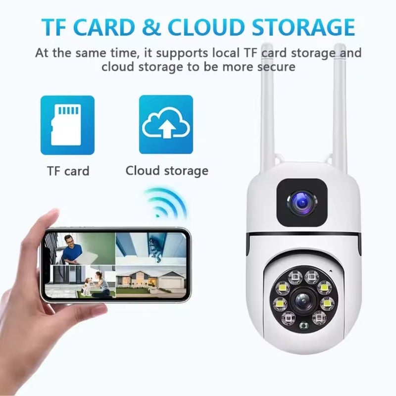 CAMERA DEKHO كاميرا ديخو كاميرا أمان منزلية كاميرا أمان داخلية مع كشف الحركة عدستين 100240 فولت لفيلا قابس أمريكي 100240 فولت - Image 4