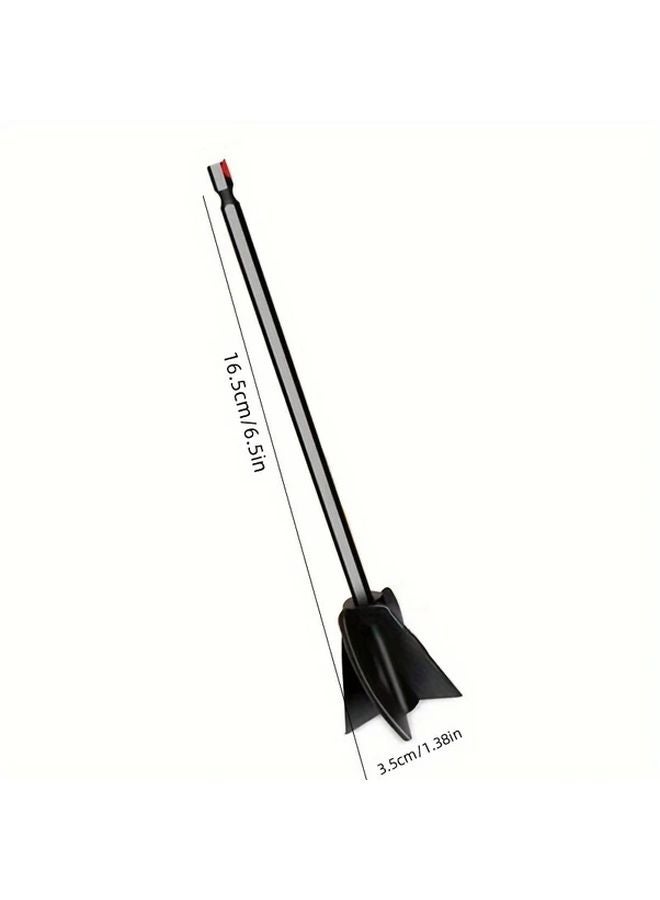 1pc Black Paint Mixing Rod with Handle Non Slip Grip for Epoxy Resin Mortars - Image 1