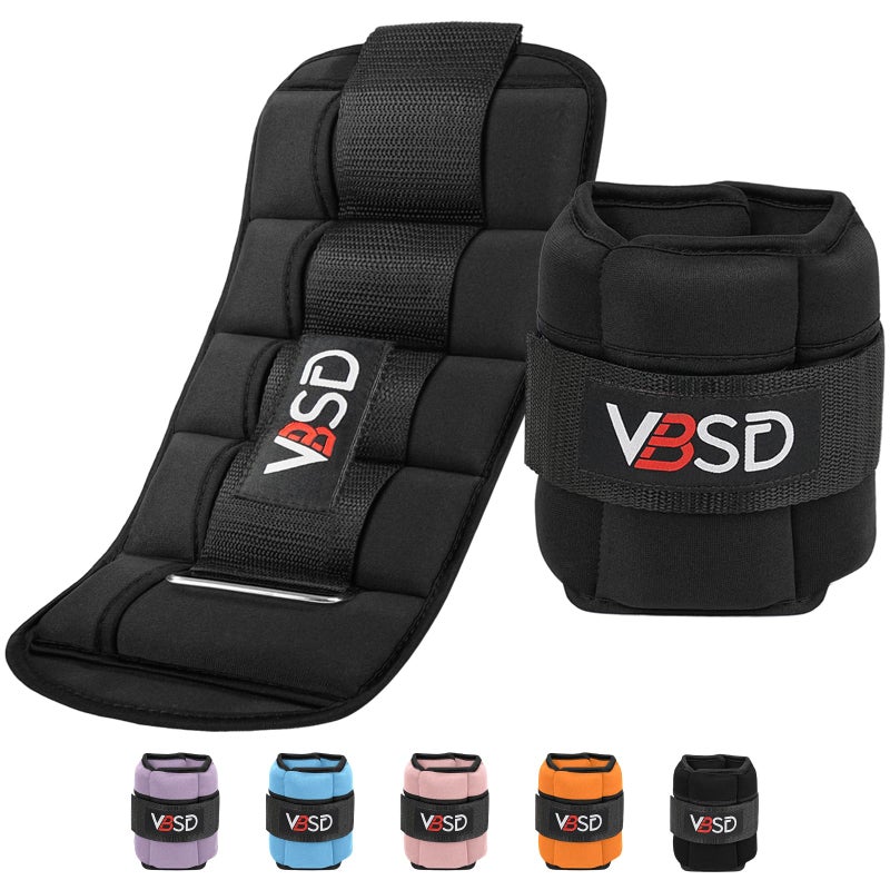 VBSD Adjustable Ankle Weights for Men Women, 10lb 1 Pair Leg Weight Straps, Weighted Ankle Weights Set for Gym, Yoga, Jogging, Walking, Aerobics, 1-5 lbs Each Ankle, 1 Pair 2-10 lbs - Image 1