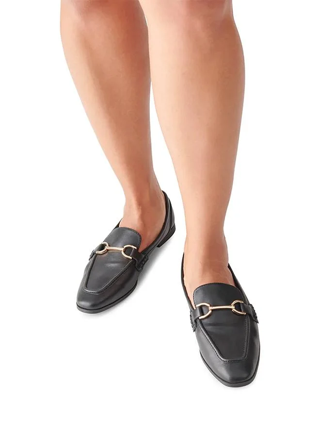 Steve Madden  Carrine Black Leather Women's Loafers for Women | Best Price UAE