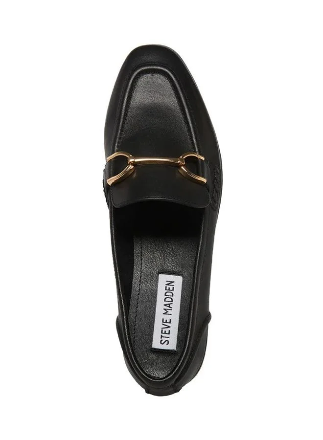 Steve Madden  Carrine Black Leather Women's Loafers for Women | Best Price UAE