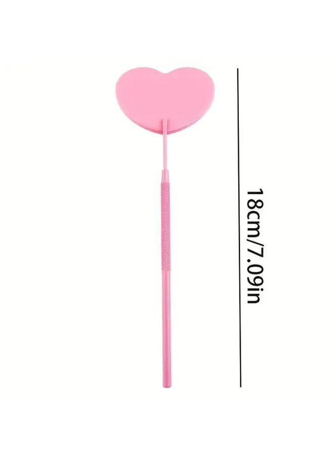 Rose Golden Big Heart Mirror Detachable Stainless Steel 45 Degree Angle For False Eyelashes - Image 5