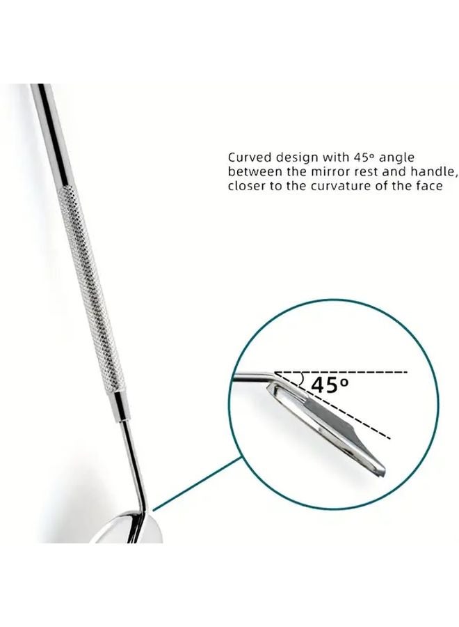 Rose Golden Big Heart Mirror Detachable Stainless Steel 45 Degree Angle For False Eyelashes - Image 4